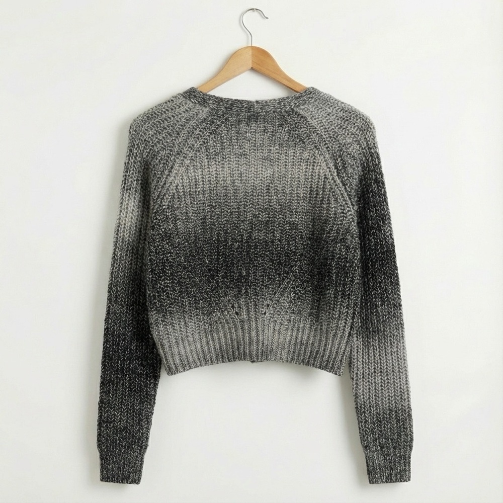Natural Reflections Black and Gray Women's Cardigan - Picture 3 of 4